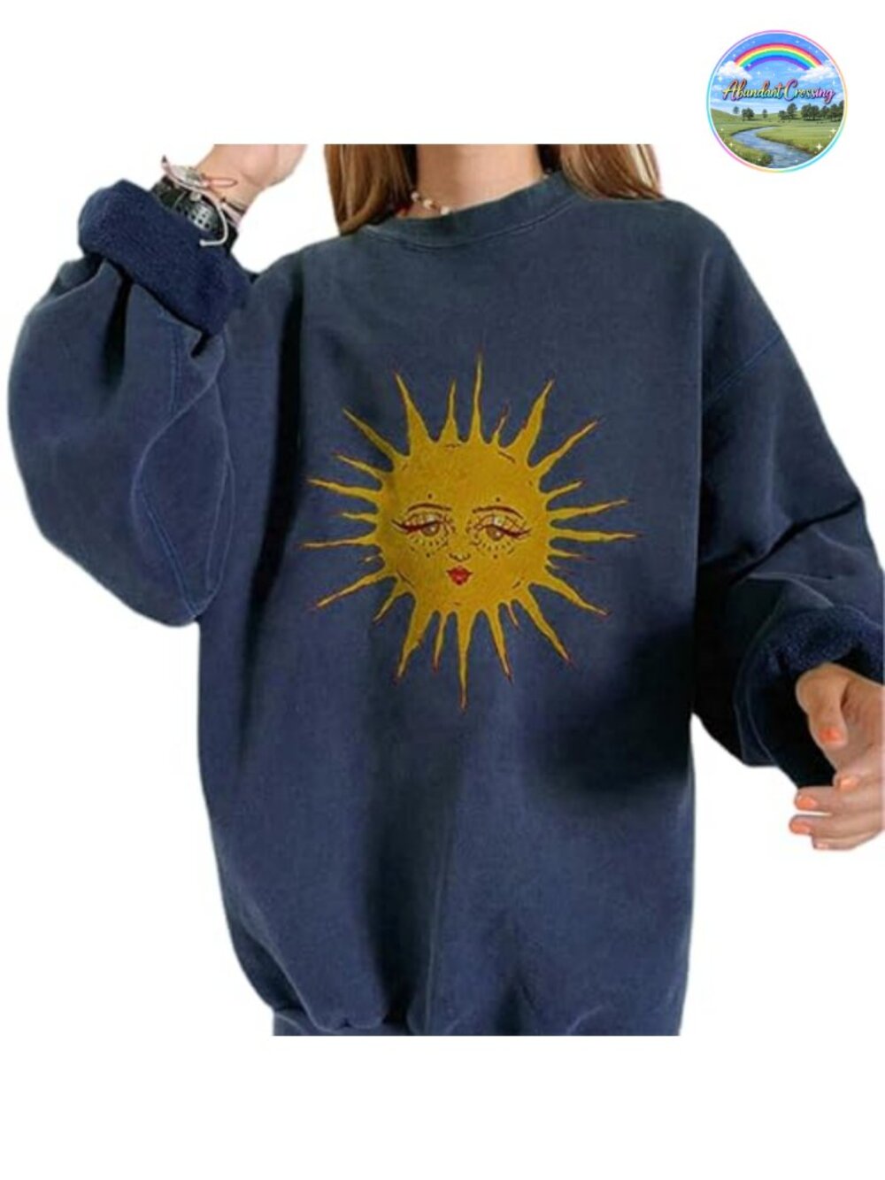Oversized Crewneck Sweatshirt Long Sleeve Loose Pullover Women Casual Top